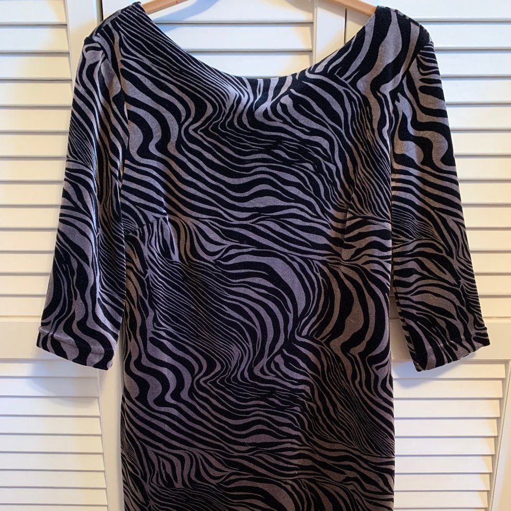 Robbie Bee Animal Print Dress Tan/Blk All Occasion
